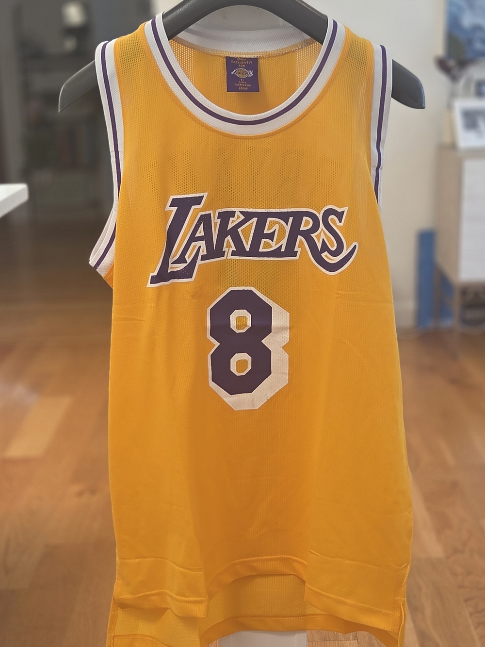 Los Angeles Lakers Kobe Bryant #8 Men's Purple/Gold Late 1990s Replica Jersey XL